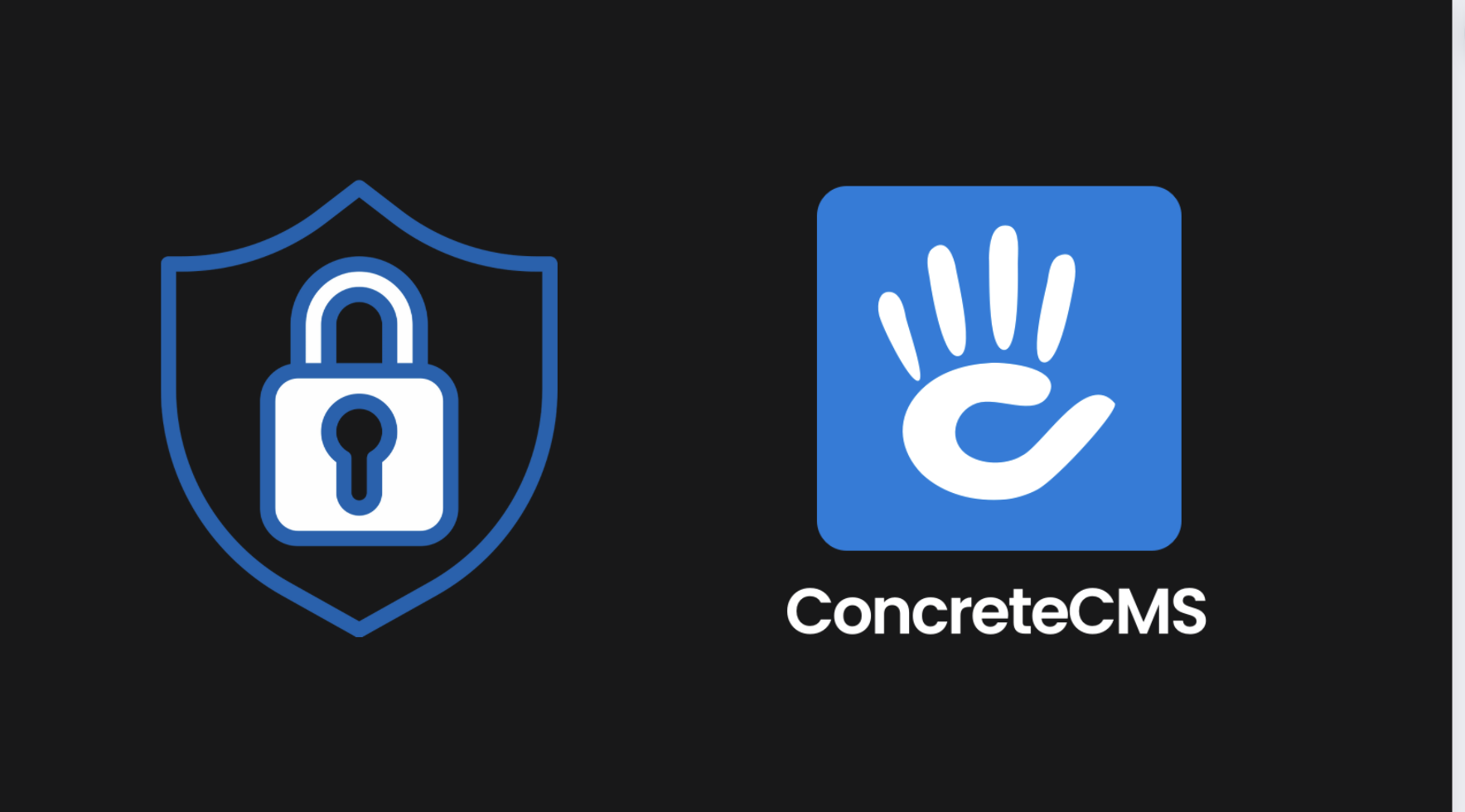 Security Announcement with Concrete CMS logo