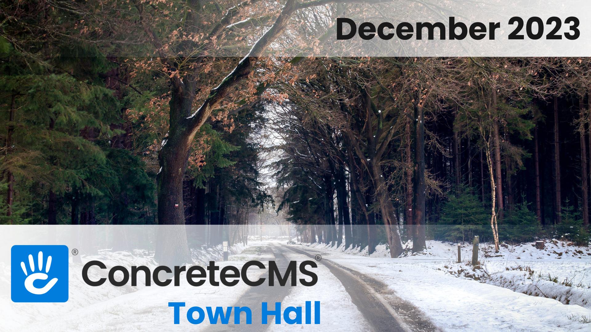 December 2023 Town Hall